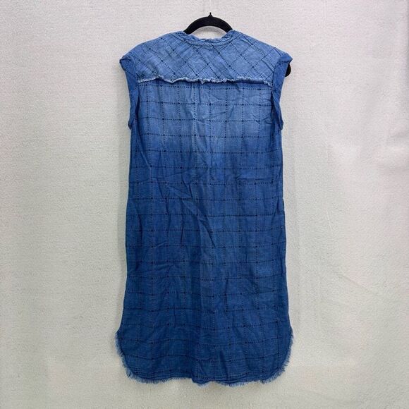 Anthropologie Cloth & Stone Frayed Chambray Tunic Dress XS - Picture 4 of 11